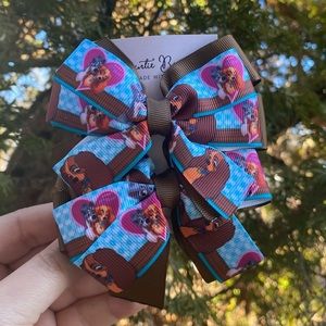 Lady and the Tramp Inspired Valentine Hair Bow Pair, Piggy Set
